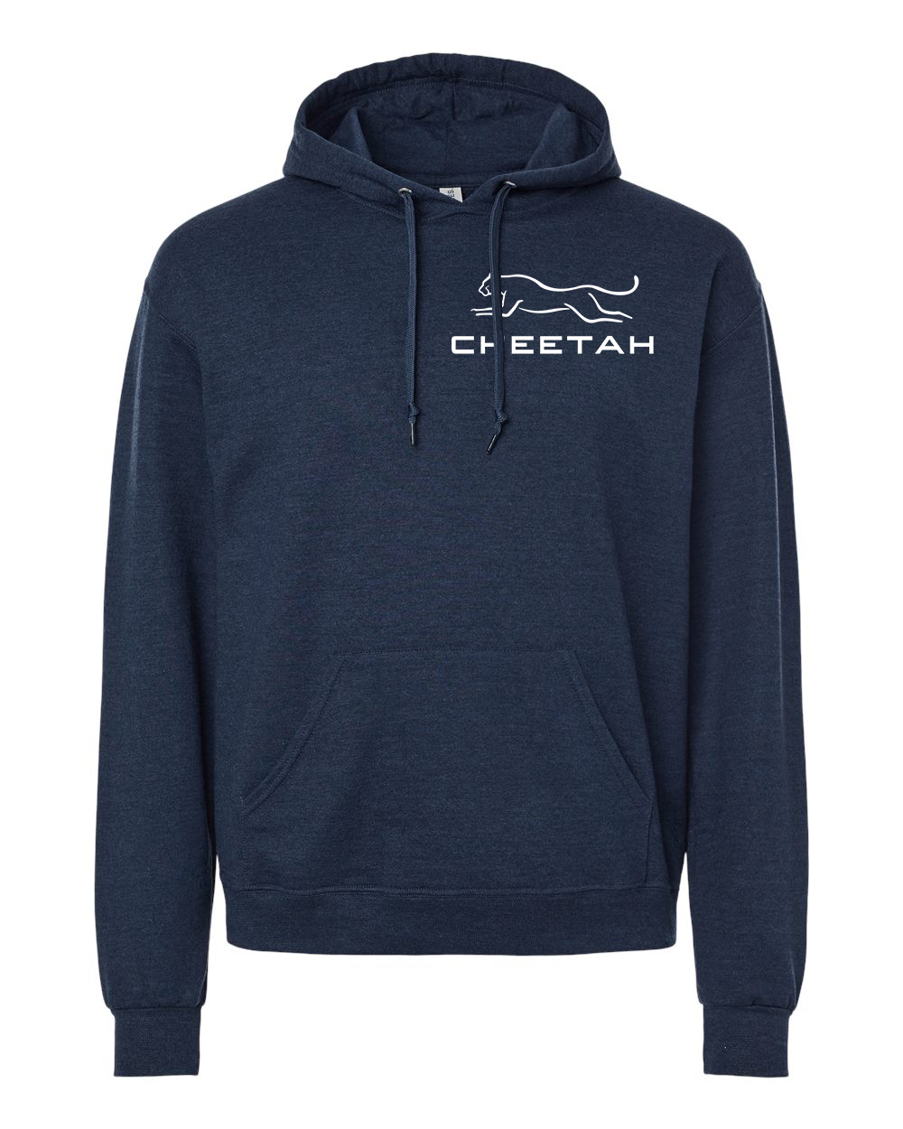 Indigo Heather Cheetah 100% Quality Cotton Hoodie