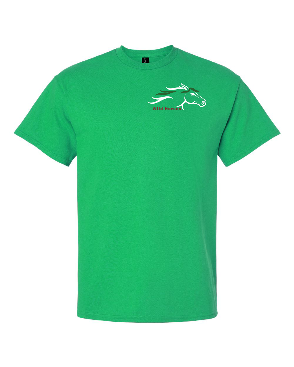 Irish Green Wild Horses 100% Quality Cotton Short Sleeve