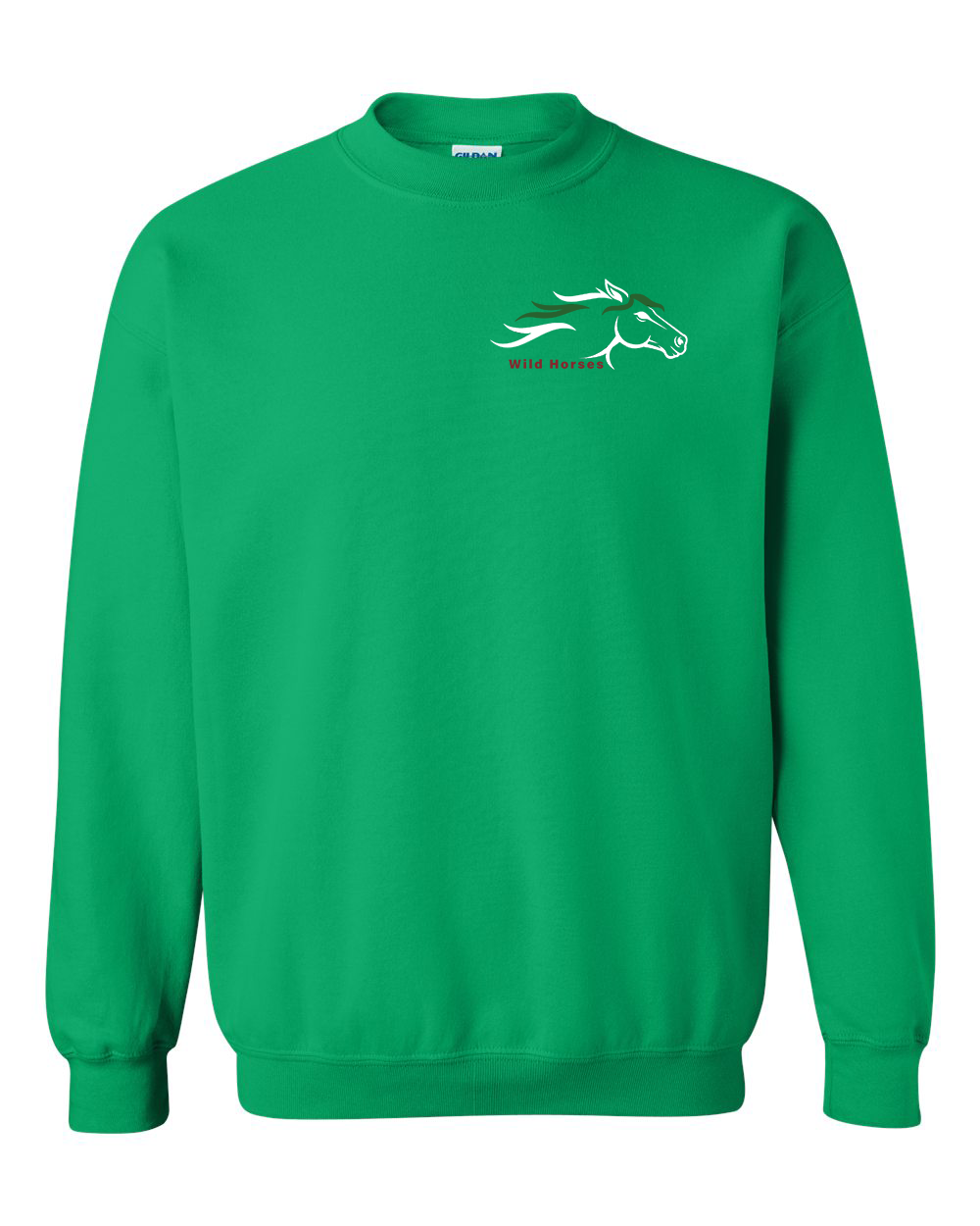 Irish Green Wild Horses 100% Quality Cotton Crewneck Sweatshirt