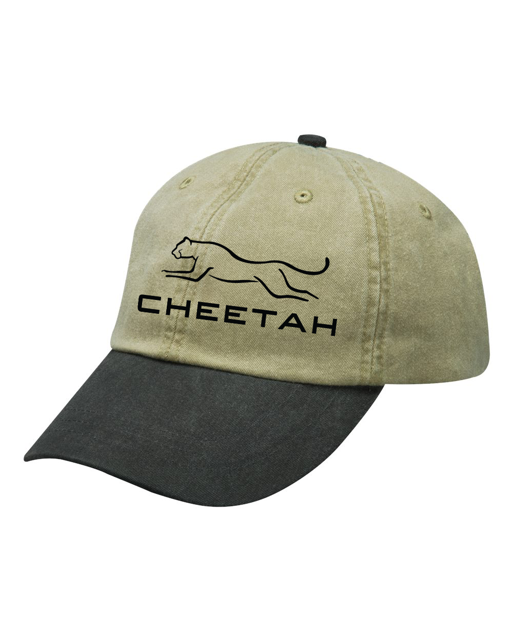 Khaki Black Cheetah 100% Quality Cotton Cap
