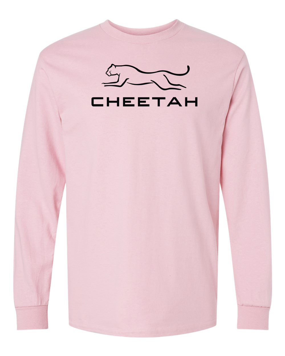 Light Pink Cheetah 100% Quality Cotton Long Sleeve (Full Chest)
