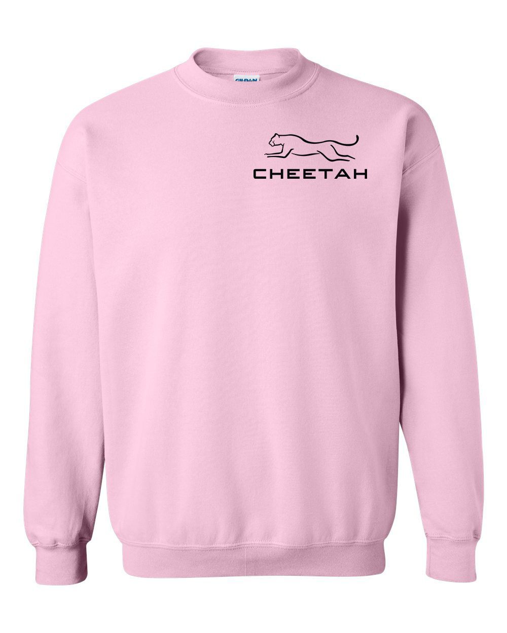 Light Pink Cheetah 100% Quality Cotton Crewneck Sweatshirt