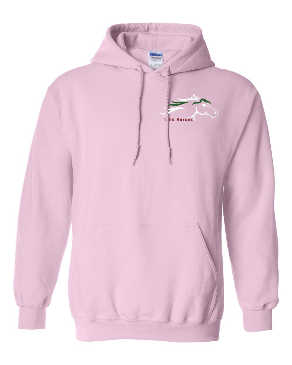 Light Pink Wild Horses 100% Quality Cotton Hoodie