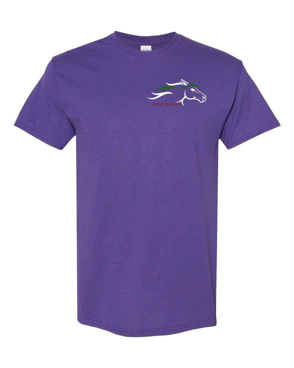 Lilac Wild Horses 100% Quality Cotton Short Sleeve