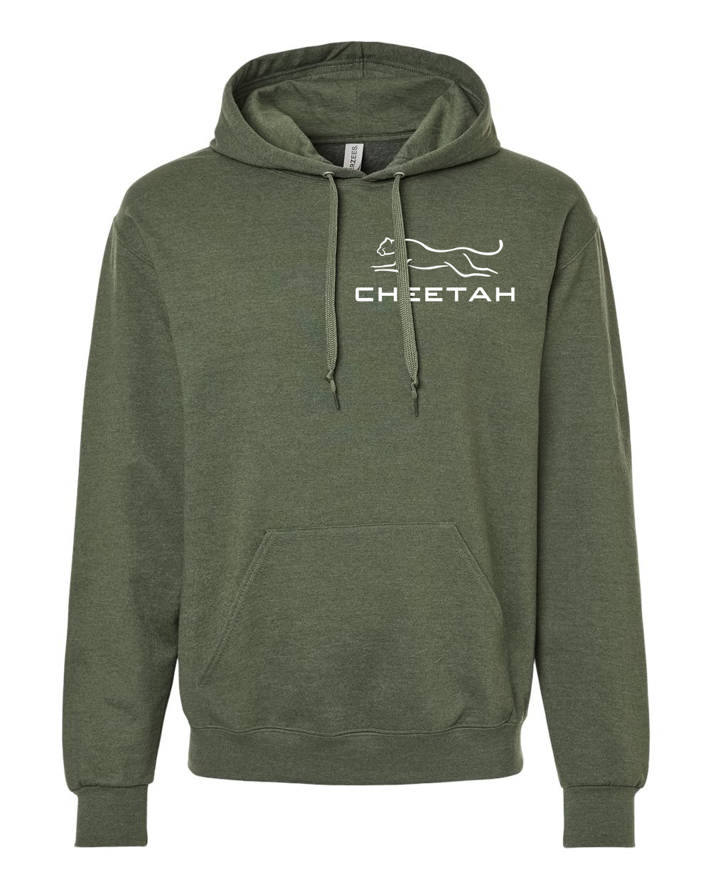 Military Green Heather Cheetah 100% Quality Cotton Hoodie