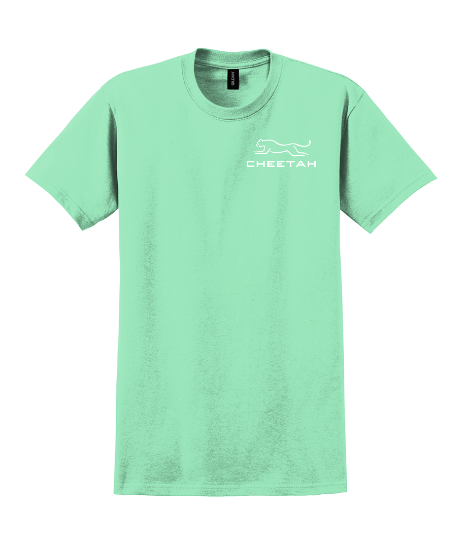 Mint Green Cheetah 100% Quality Cotton Short Sleeve