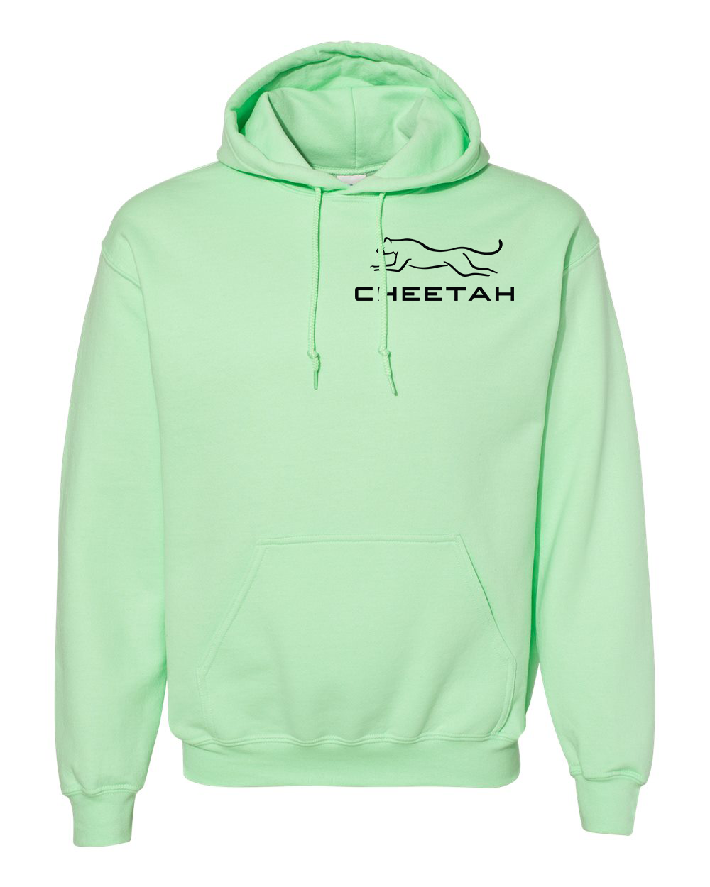 Mint Green Cheetah 100% Quality Cotton Hoodie
