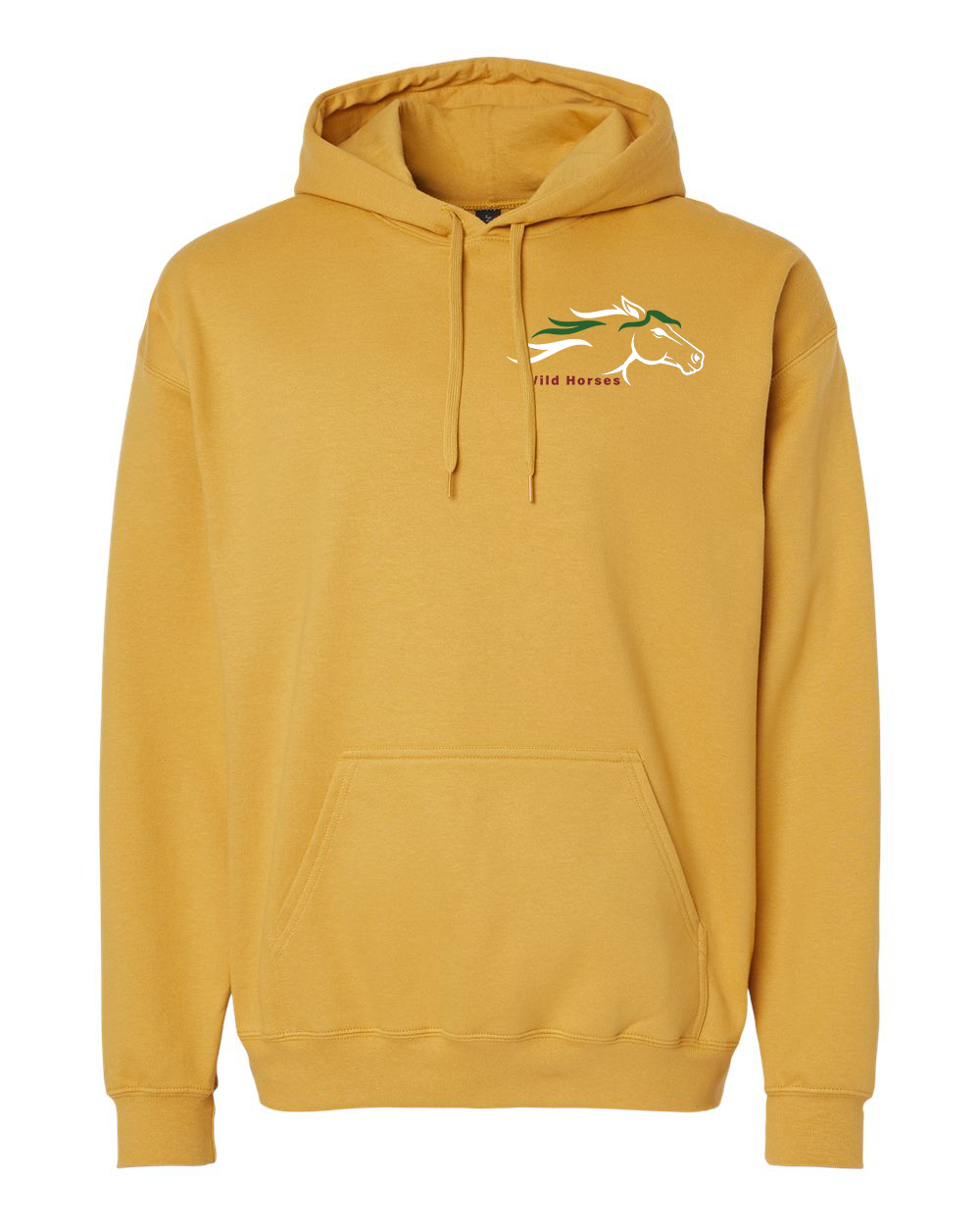 Mustard Wild Horses 100% Quality Cotton Hoodie