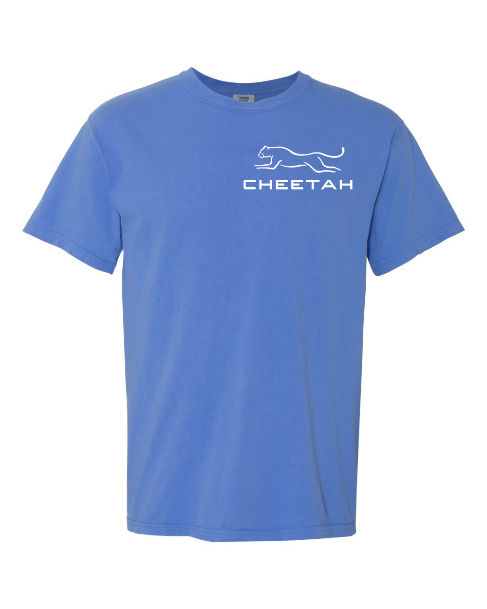 Mystic Blue Cheetah 100% Quality Cotton Short Sleeve