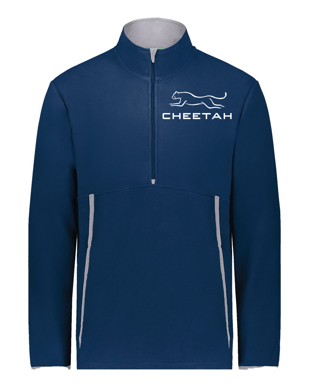 Navy Cheetah 100% Quality Cotton Quarter-Zip