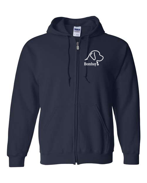 Navy 100% Quality Cotton Full Zip-Up
