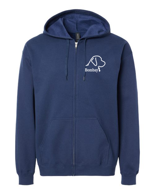 True Navy 100% Quality Cotton Full Zip-Up
