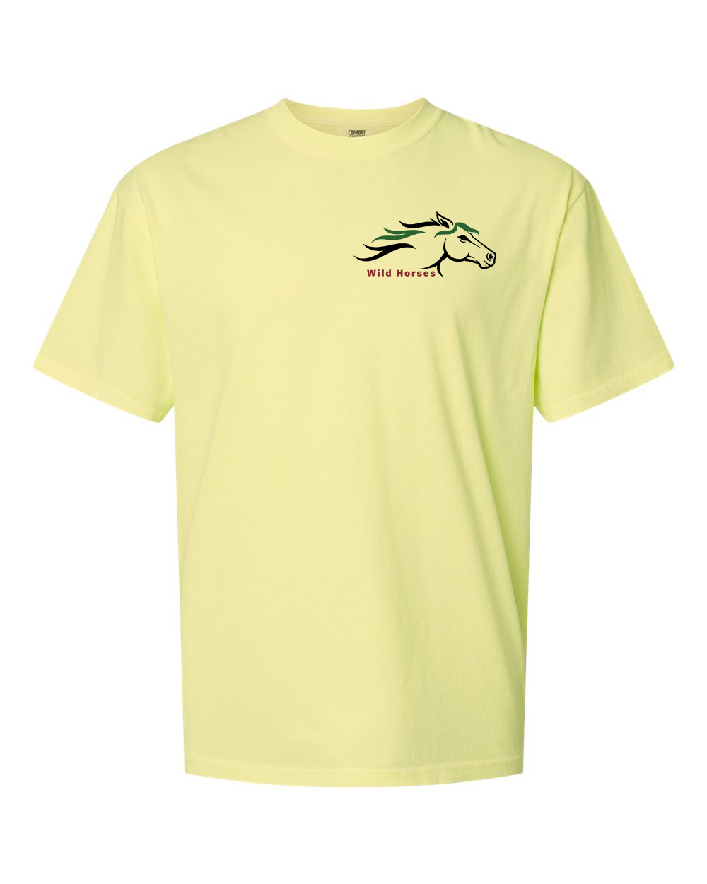 Neon Lemon Wild Horses 100% Quality Cotton Short Sleeve