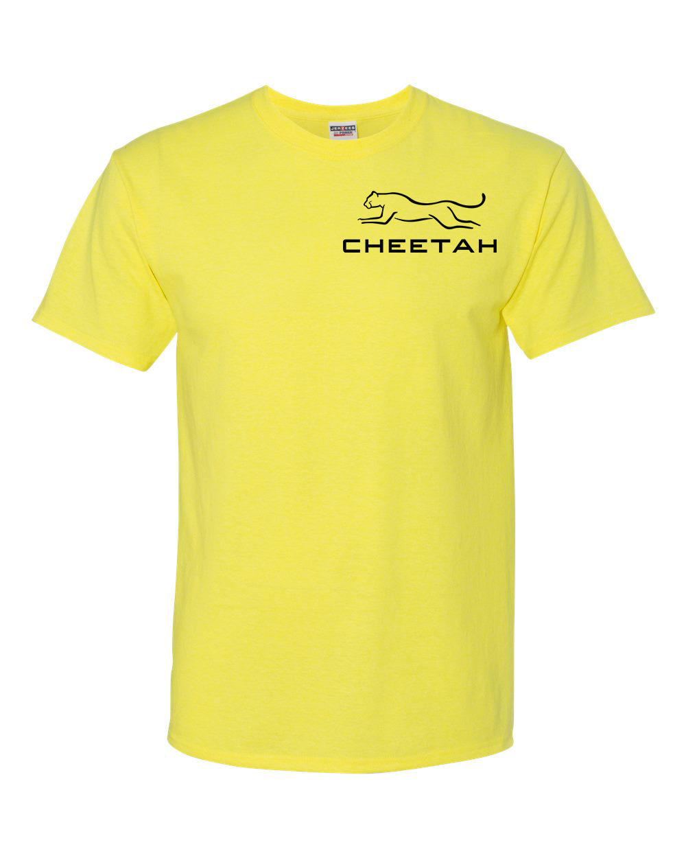 Neon Yellow Cheetah 100% Quality Cotton Short Sleeve