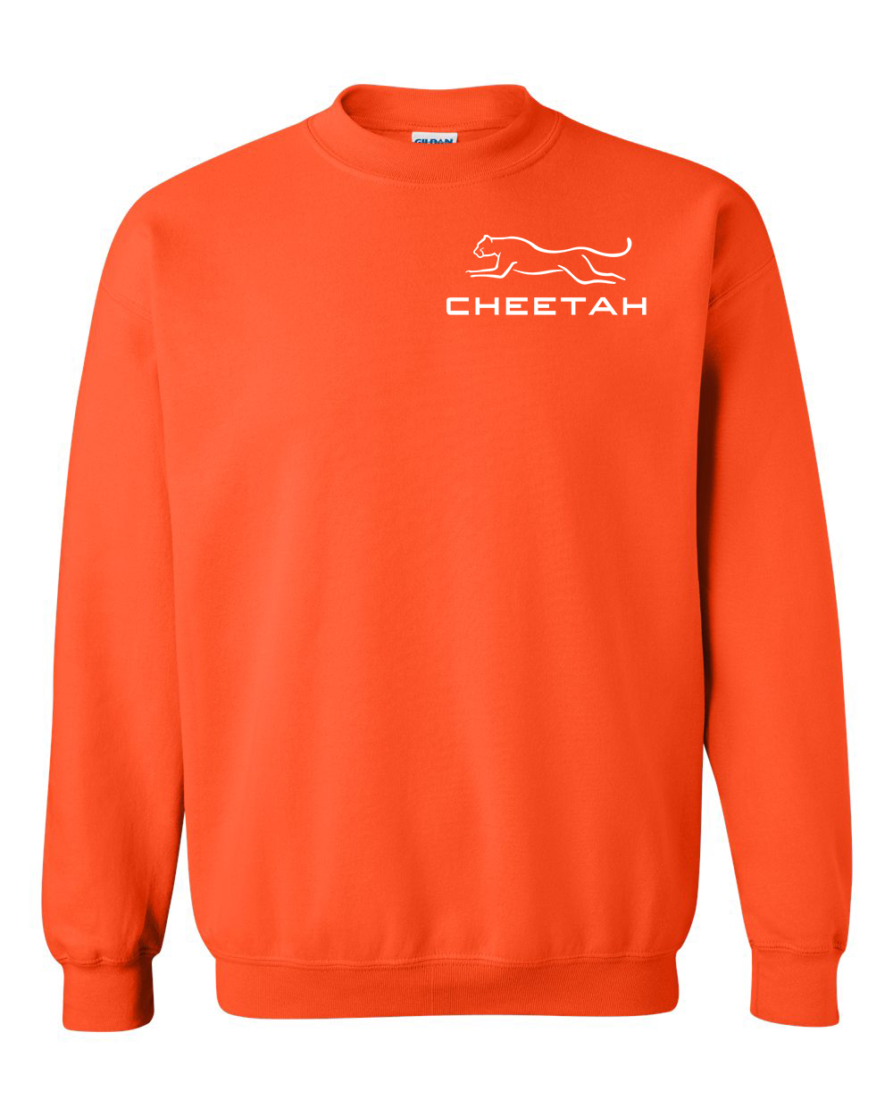 Orange Cheetah 100% Quality Cotton Crewneck Sweatshirt