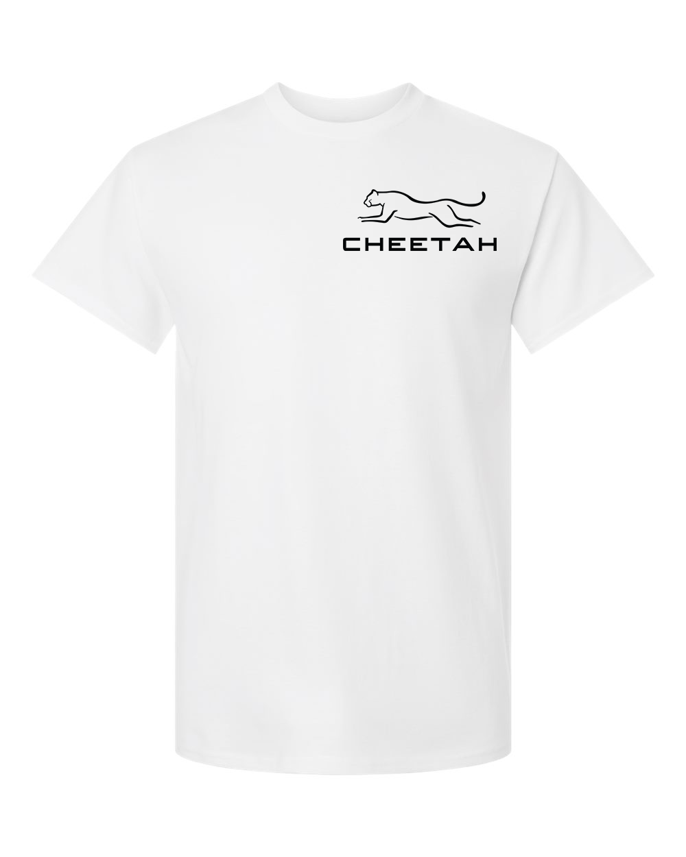 PFD White Cheetah 100% Quality Cotton Short Sleeve (Left Chest)