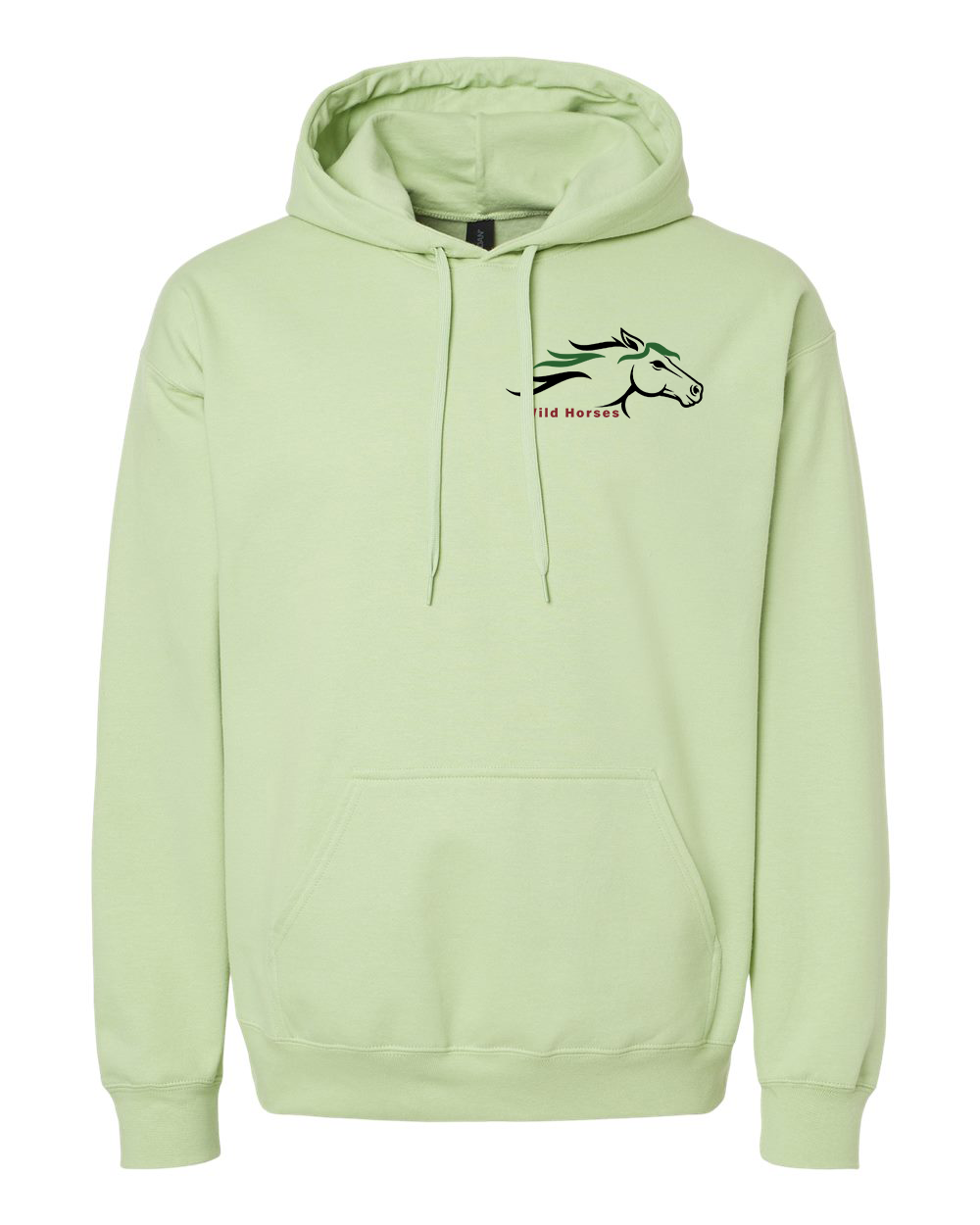 Pistachio Wild Horses 100% Quality Cotton Hoodie