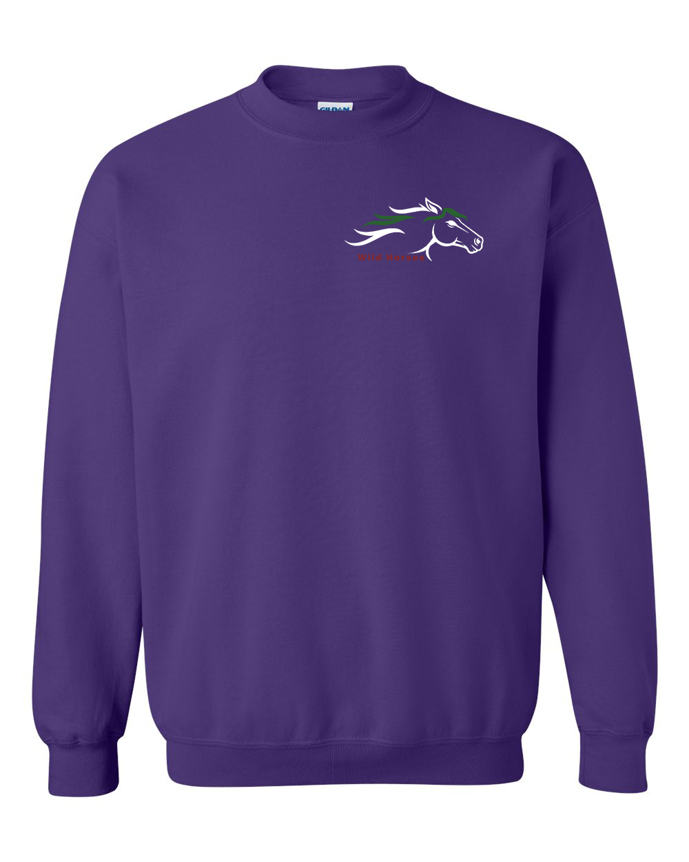 Purple Wild Horses 100% Quality Cotton Crewneck Sweatshirt