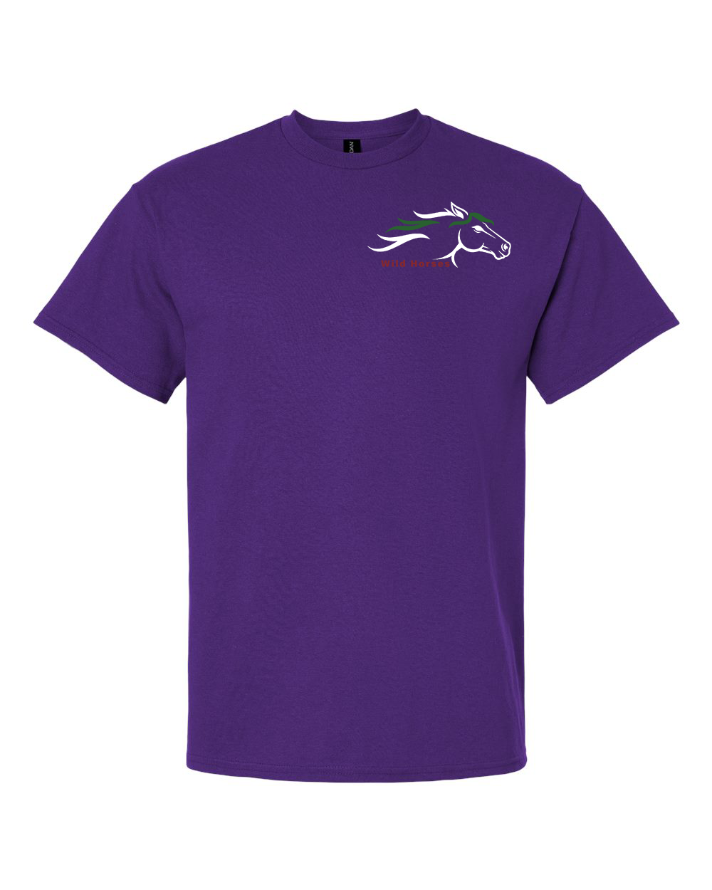 Purple Wild Horses 100% Quality Cotton Short Sleeve