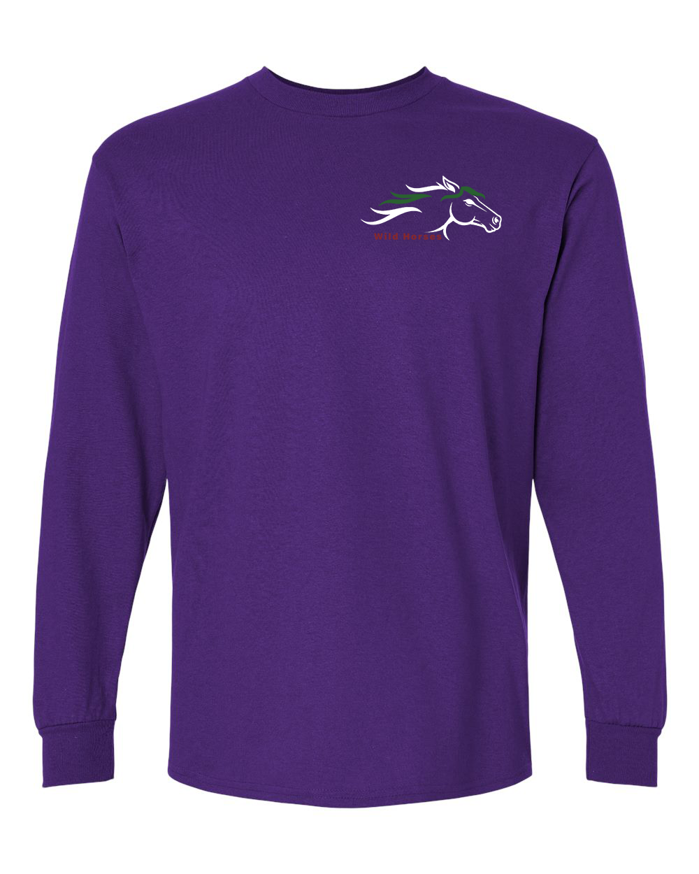 Purple Wild Horses 100% Quality Cotton Long Sleeve