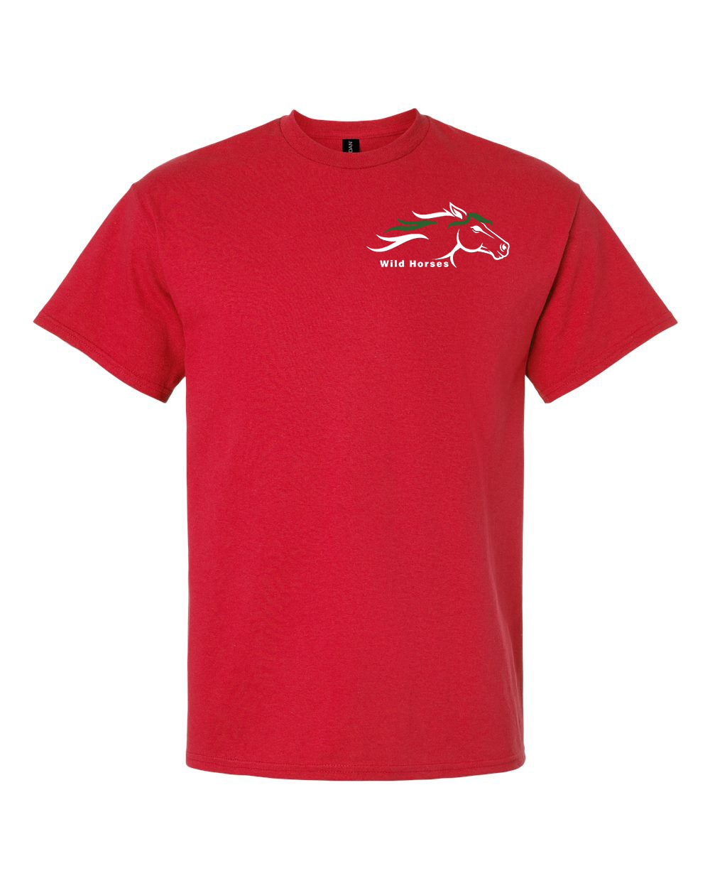 Red Wild Horses 100% Quality Cotton Short Sleeve
