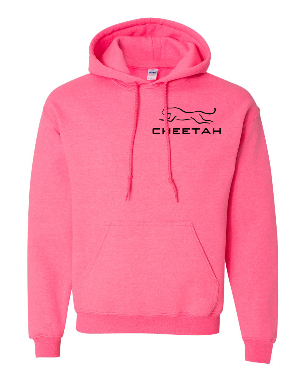 Safety Pink Cheetah 100% Quality Cotton Hoodie