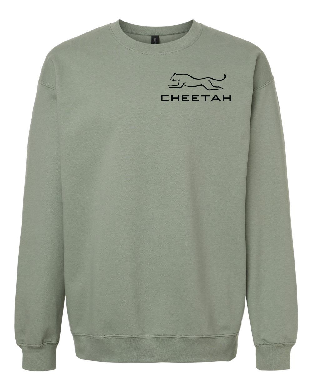 Sage Cheetah 100% Quality Cotton Crewneck Sweatshirt