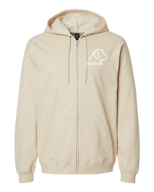 Sand 100% Quality Cotton Full Zip-Up