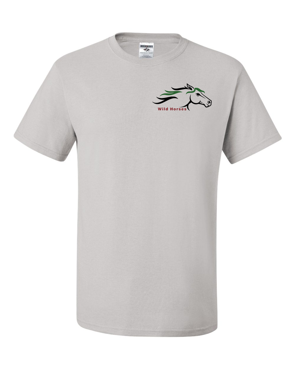 Silver Wild Horses 100% Quality Cotton Short Sleeve