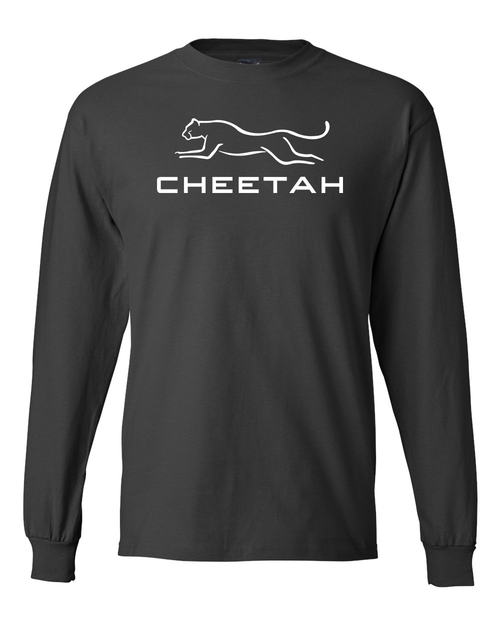 Smoke Grey Cheetah 100% Quality Cotton Long Sleeve (Full Chest)
