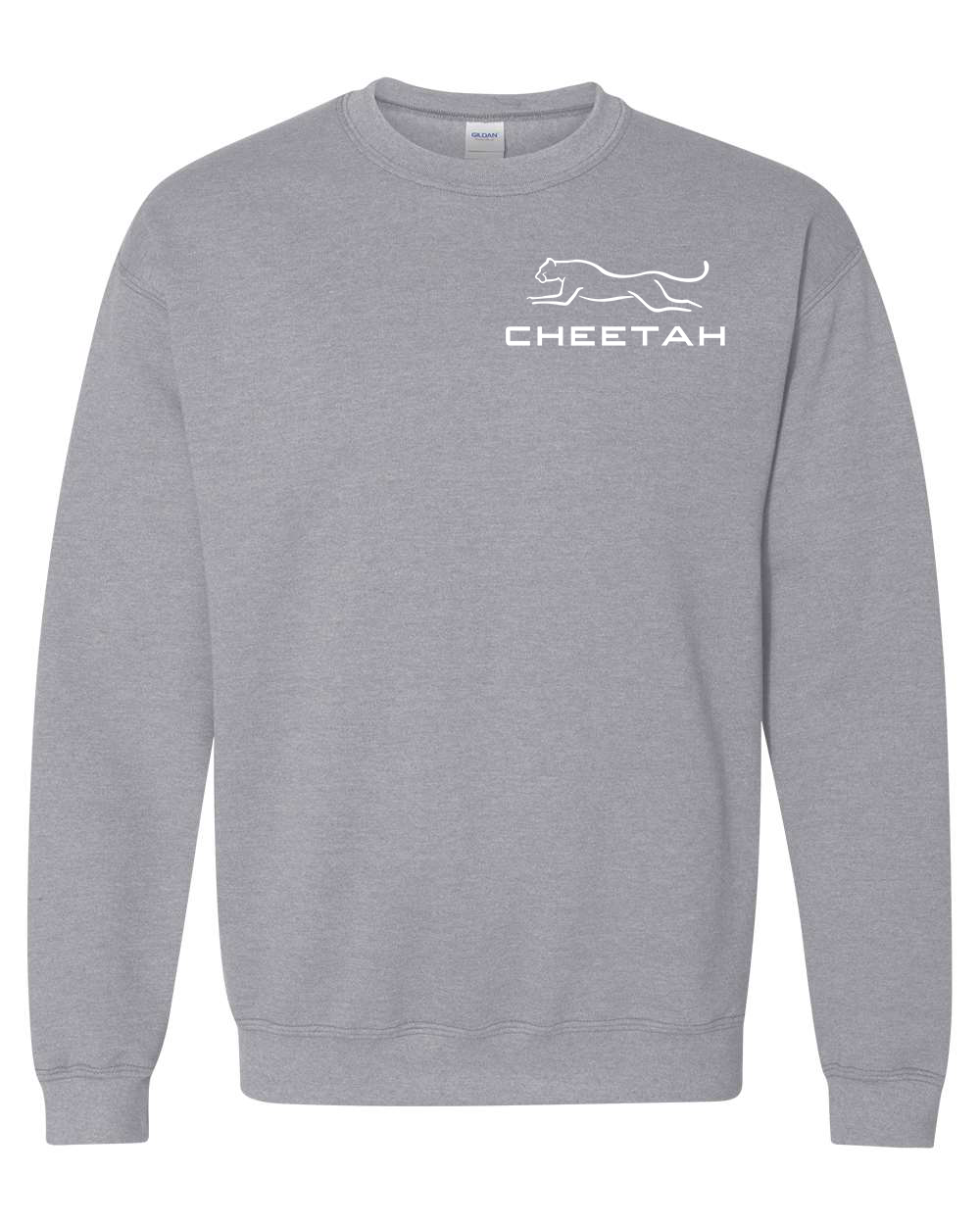 Sport Grey Cheetah 100% Quality Cotton Crewneck Sweatshirt