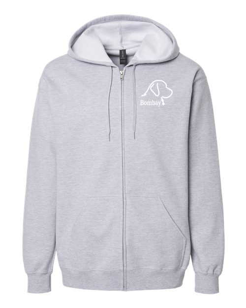 Sport Grey 100% Quality Cotton Full Zip-Up