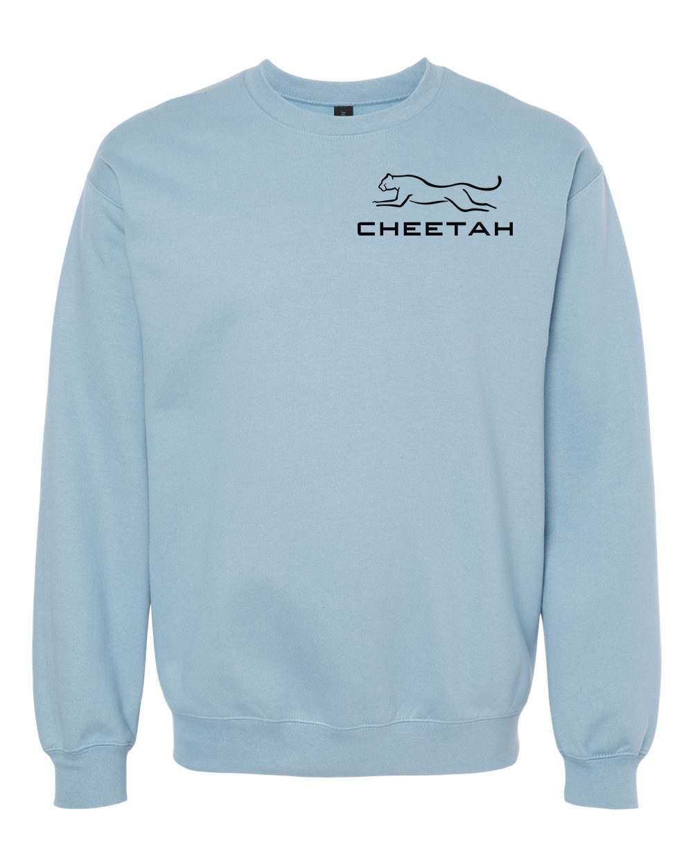 Stone Blue Cheetah 100% Quality Cotton Crewneck Sweatshirt