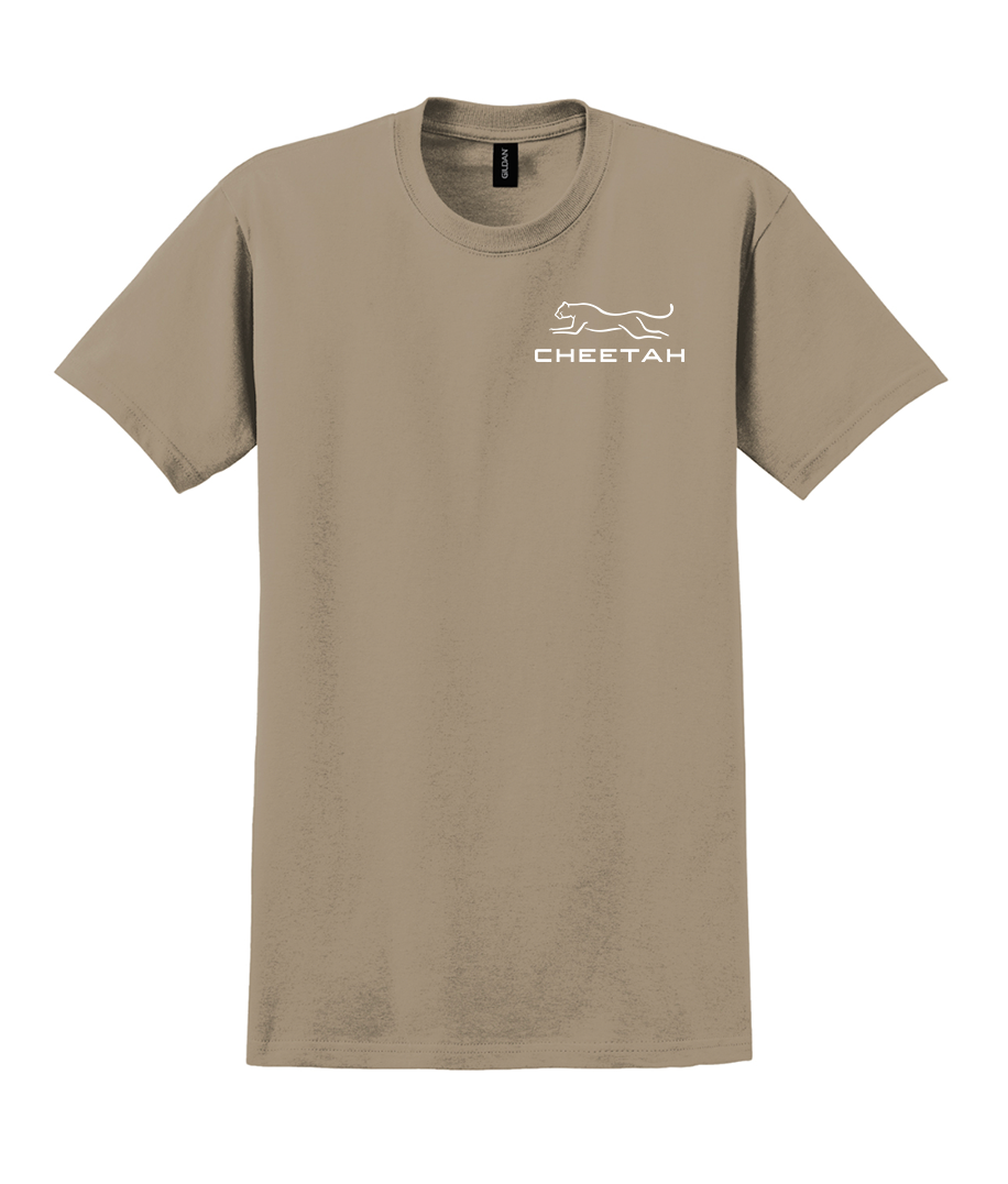 Tan Cheetah 100% Quality Cotton Short Sleeve