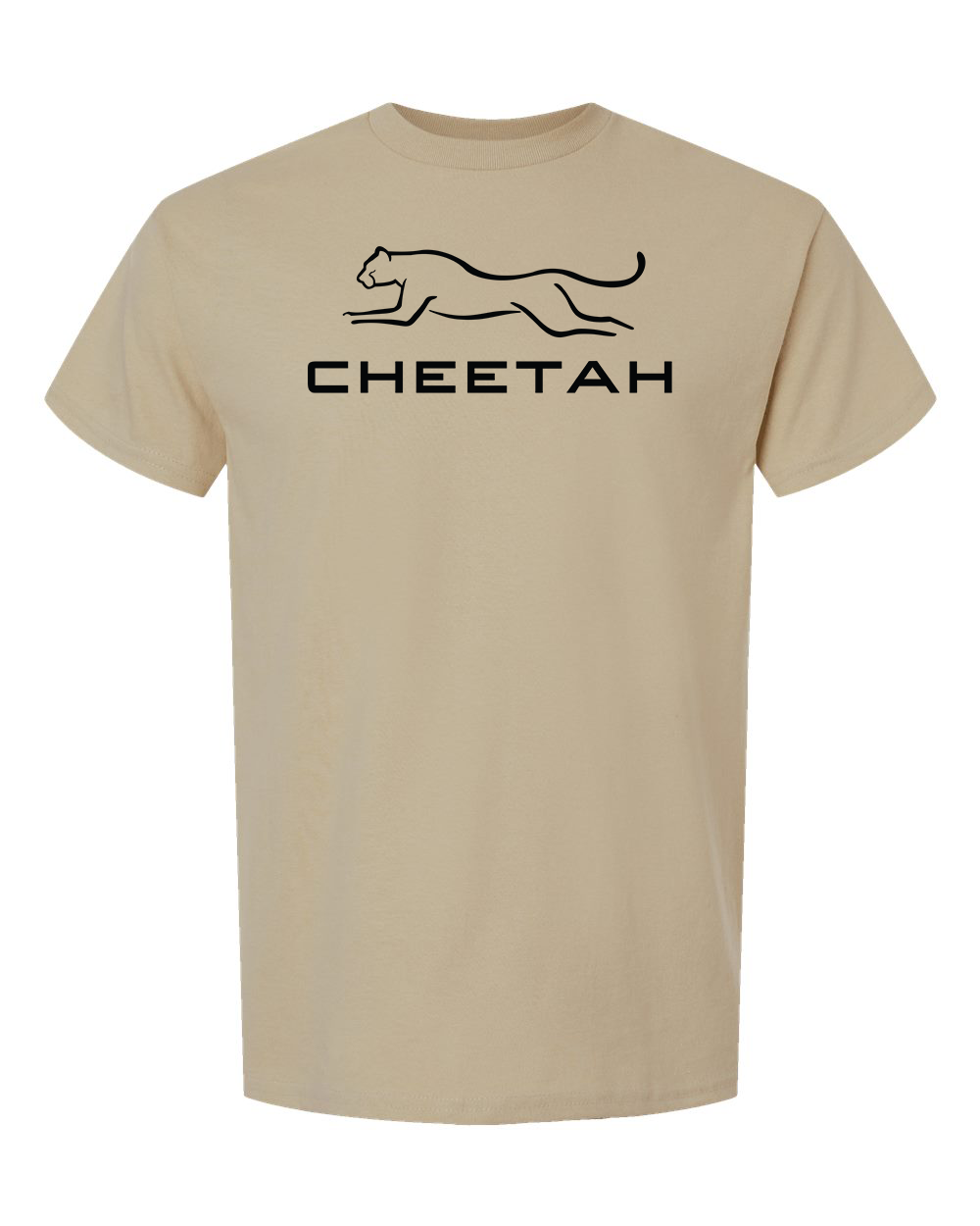 Tan Cheetah 100% Quality Cotton Short Sleeve (Full Chest)