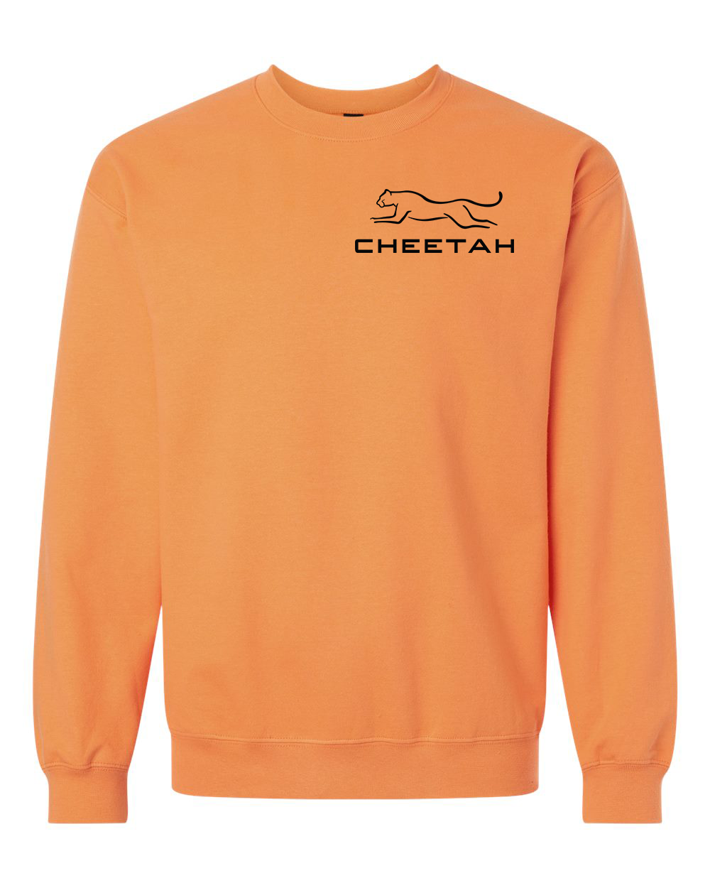 Tangerine Cheetah 100% Quality Cotton Crewneck Sweatshirt