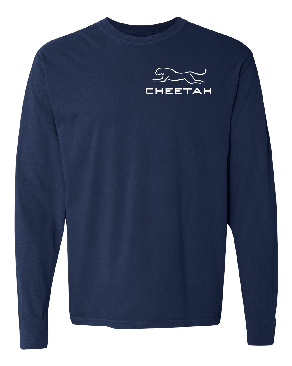 True Navy Cheetah 100% Quality Cotton Long Sleeve