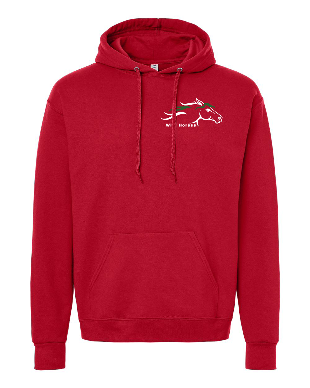 True Red Wild Horses 100% Quality Cotton Hoodie