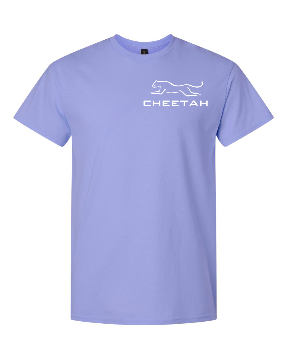Violet Cheetah 100% Quality Cotton Short Sleeve (Left Chest)