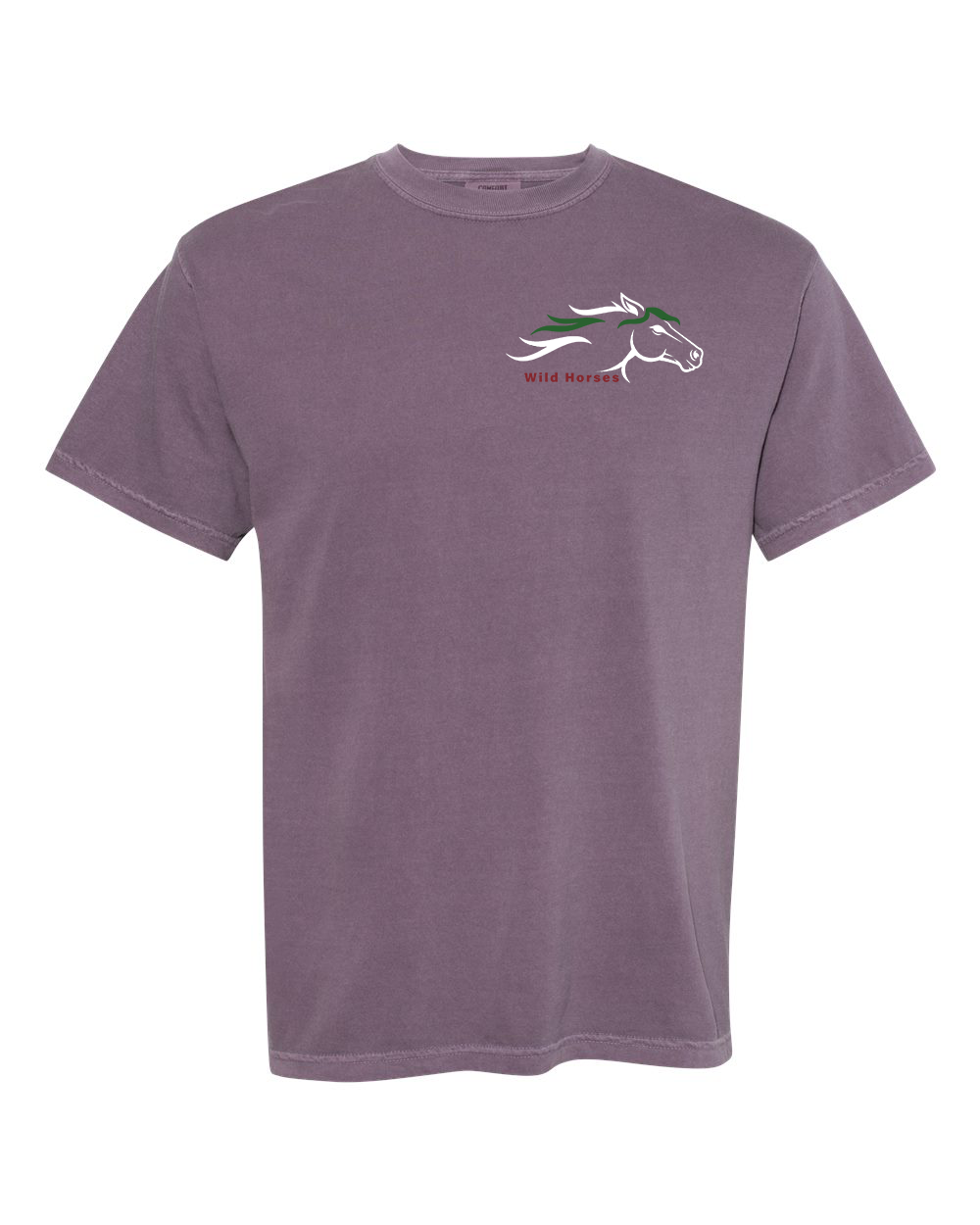 Wine Wild Horses 100% Quality Cotton Short Sleeve