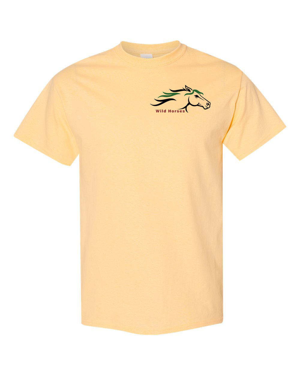 Yellow Haze Wild Horses 100% Quality Cotton Short Sleeve
