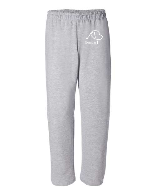 Sport Grey Sweat Pants - Open Bottom
