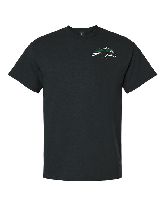 Black Wild Horses 100% Quality Cotton Short Sleeve