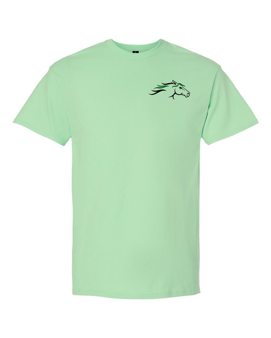 Mint Wild Horses 100% Quality Cotton Short Sleeve