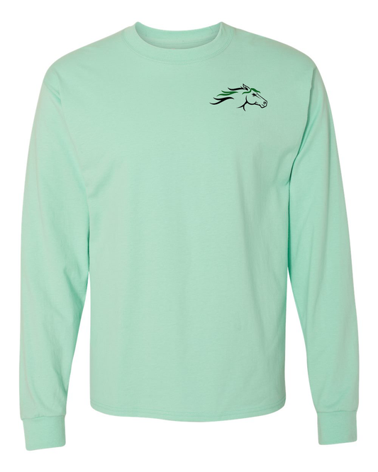 Mint Wild Horses 100% Quality Cotton Long Sleeve