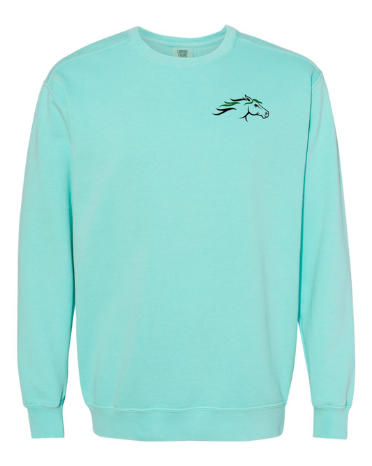 Chalky Mint Wild Horses 100% Quality Cotton Crewneck Sweatshirt