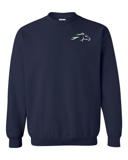 Navy Wild Horses 100% Quality Cotton Crewneck Sweatshirt