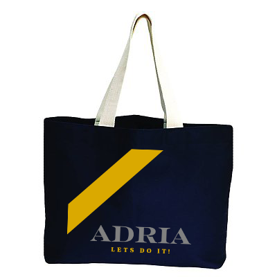 Navy Charcoal Adria Collection Tote