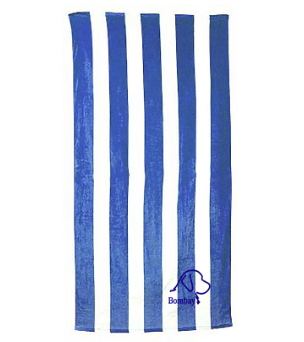 Royal Blue-White Stripe Towel