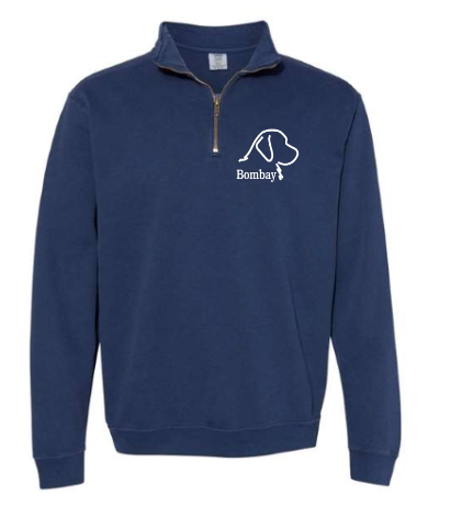 Navy Comfort Color 1/4 Zip Pullover